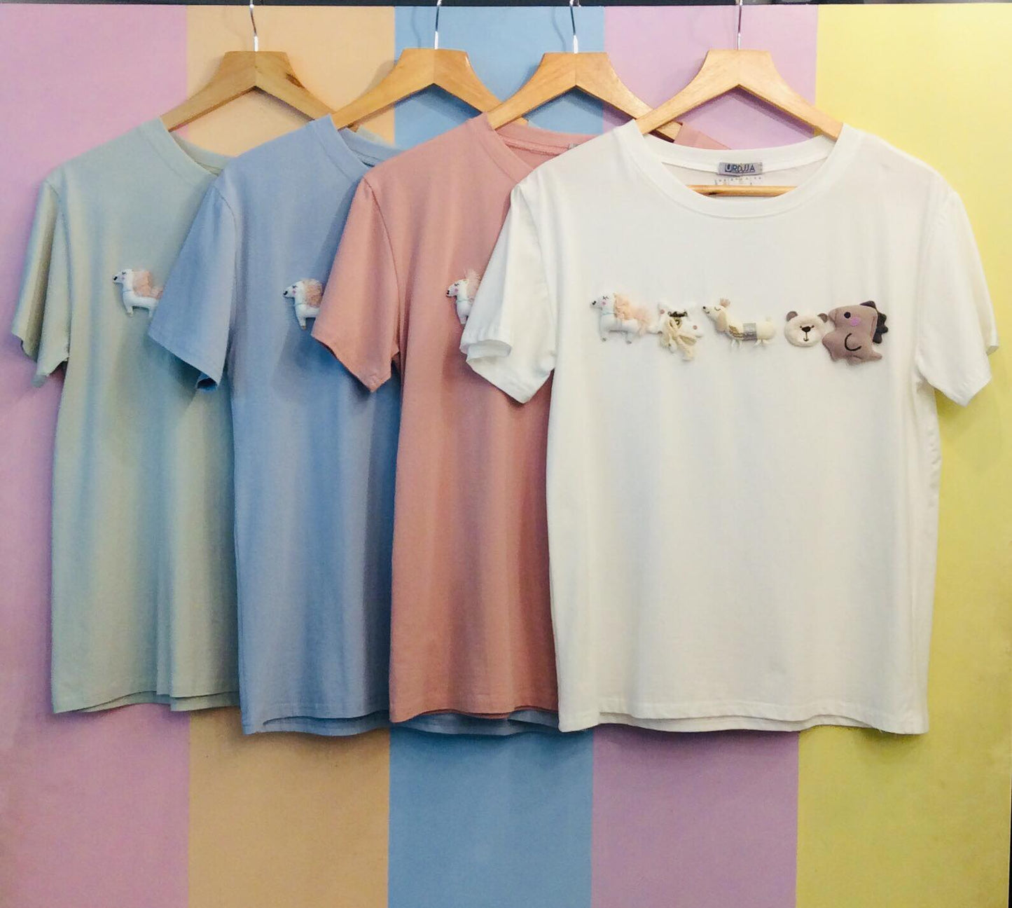 Horsey, Star, dog, bear and Dino Tee