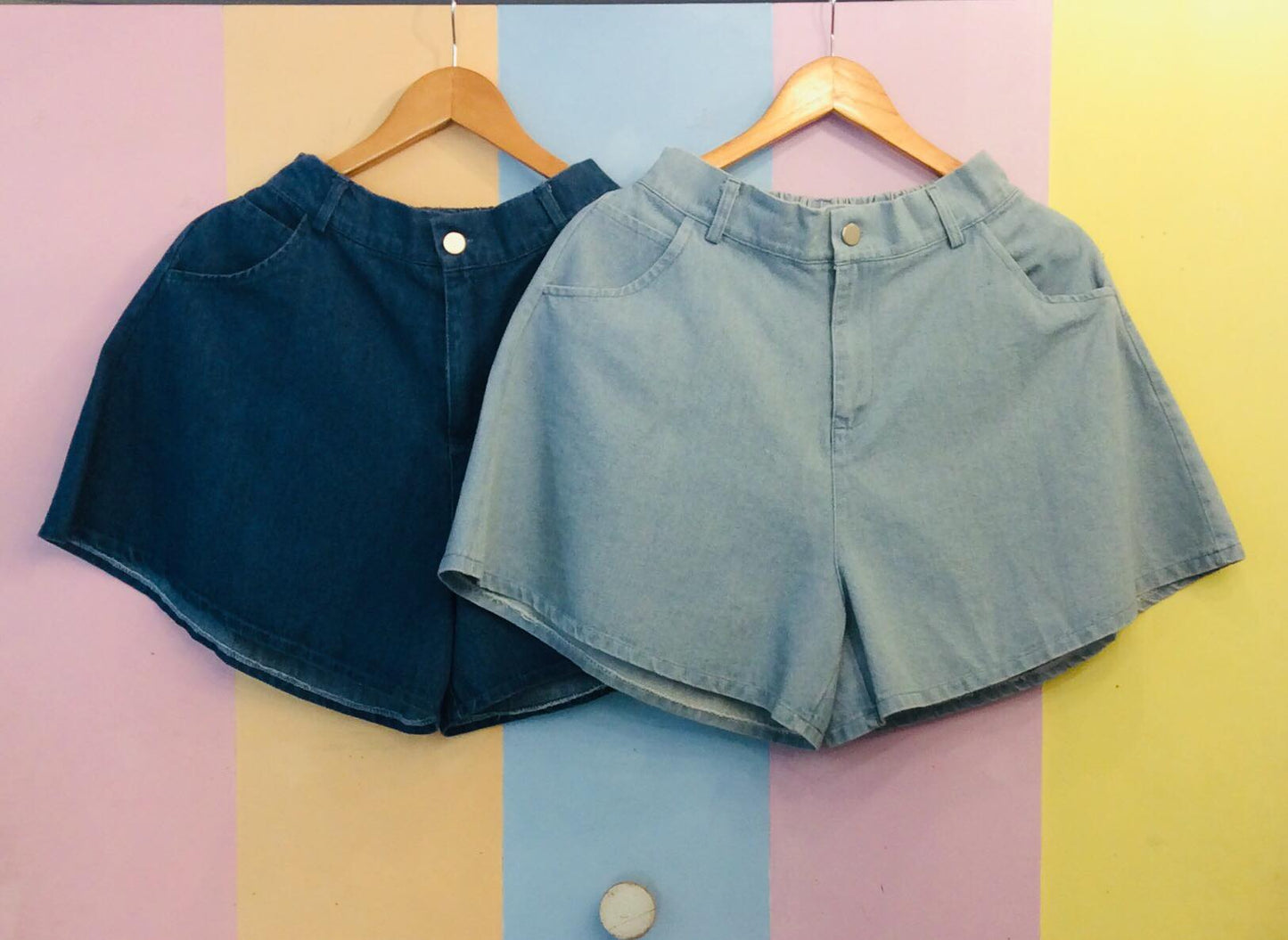 Wide Leg Shorts Denim