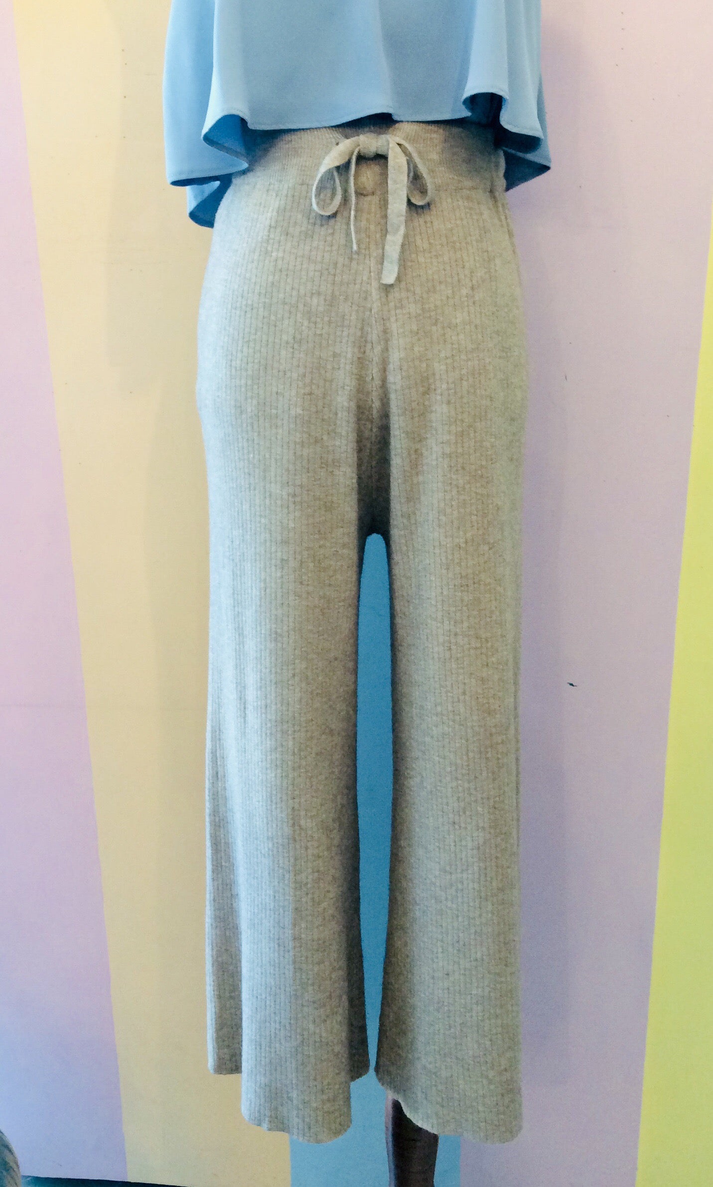 Plain Knitted Draw String Pants
