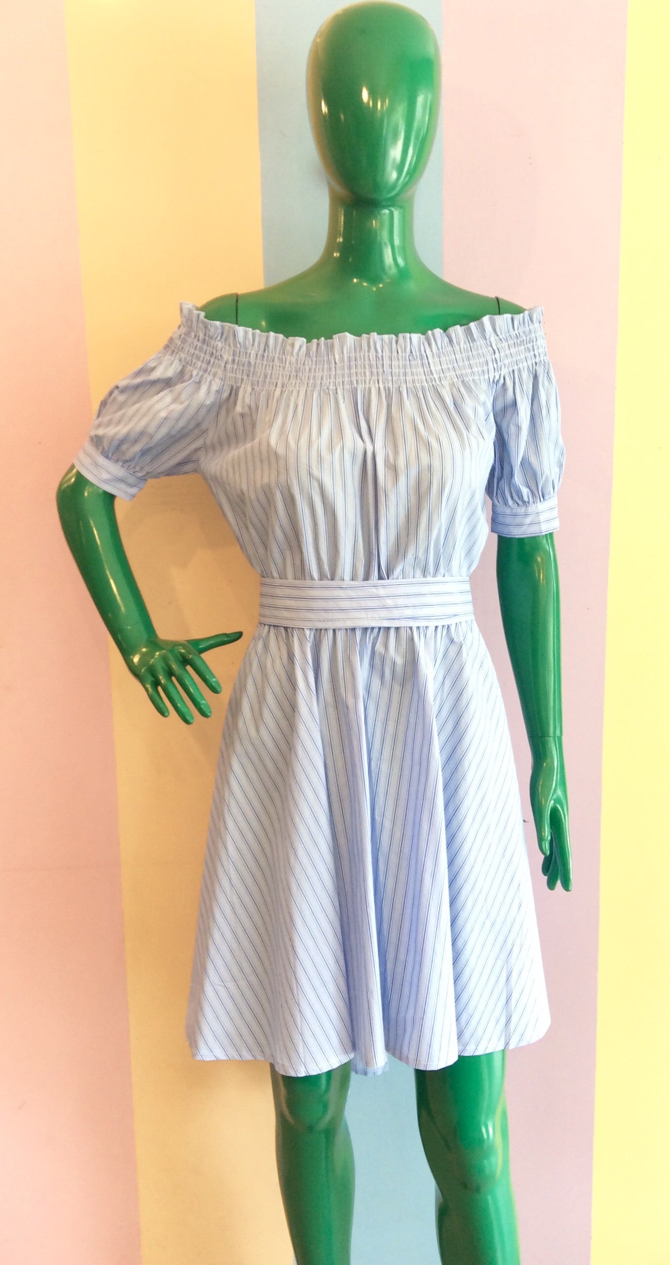 Stripe Sabrina & Asymmetric Dress Skirt w/ Matching Belt '22