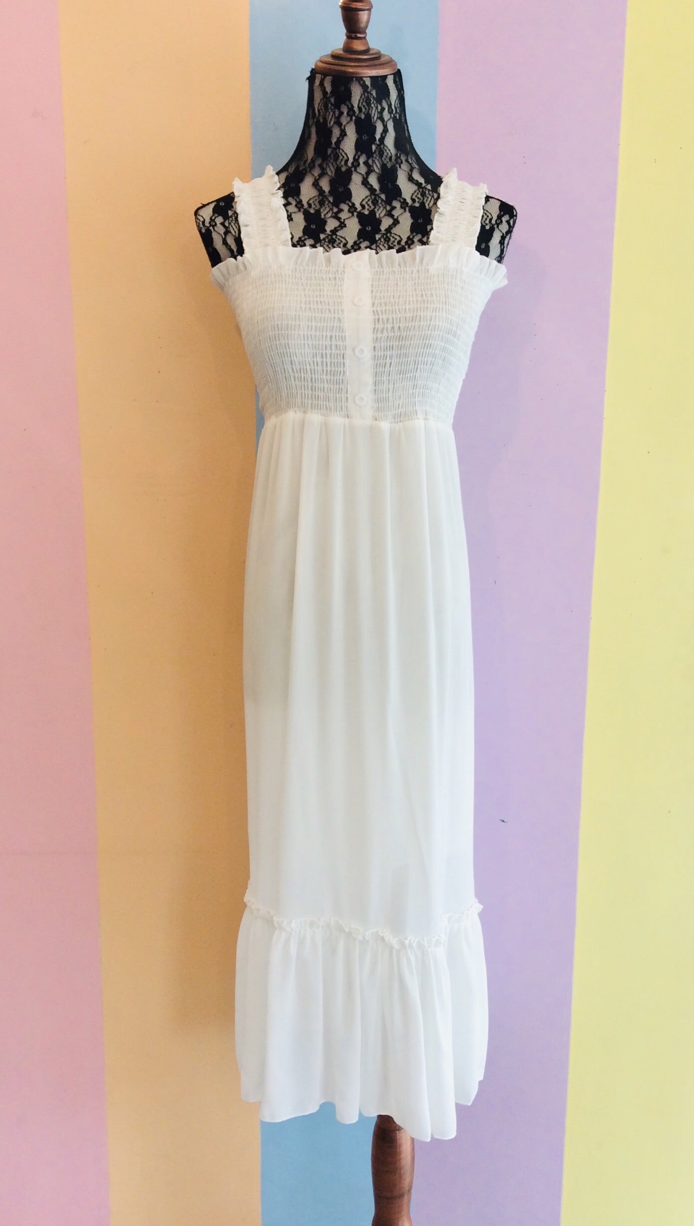 Elastic Tube w/ Strap PLain Maxi Dress