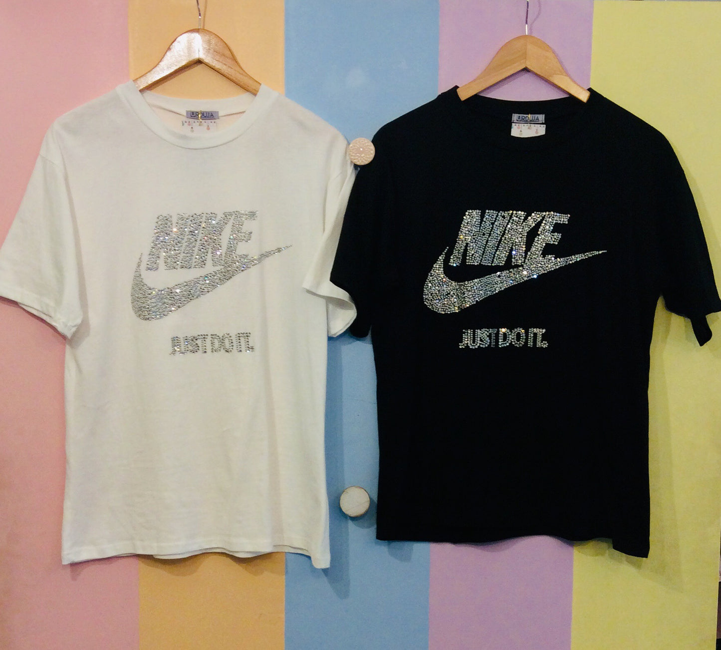 Glittery Oversize Nike Logo Tee...