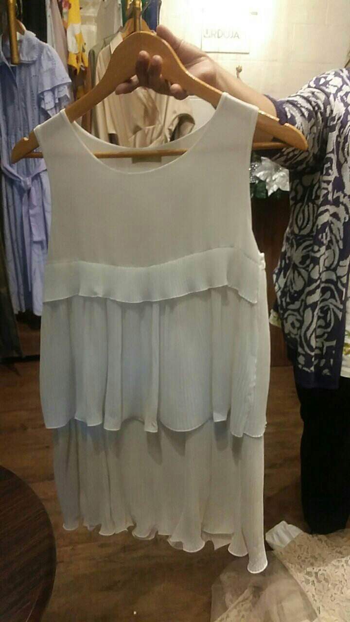 Plain Top with Pleated Embellishment