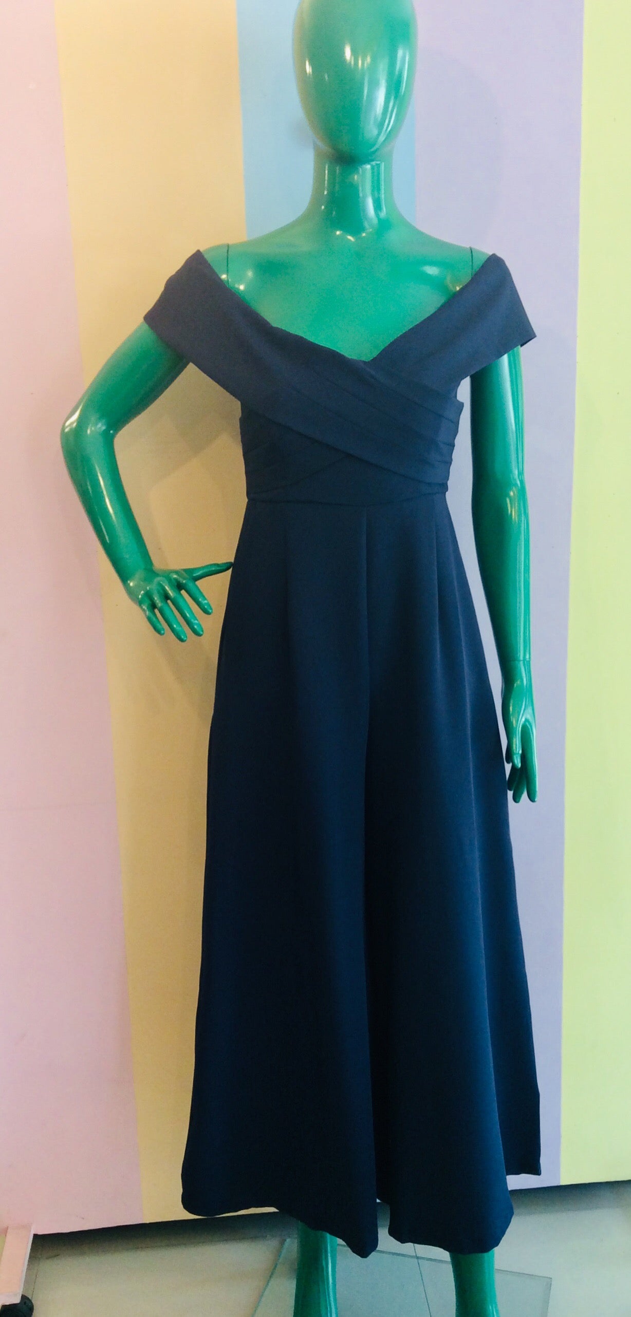 Sabrina Crisscross Jumpsuit w/ Wide Leg Pants & Pockets