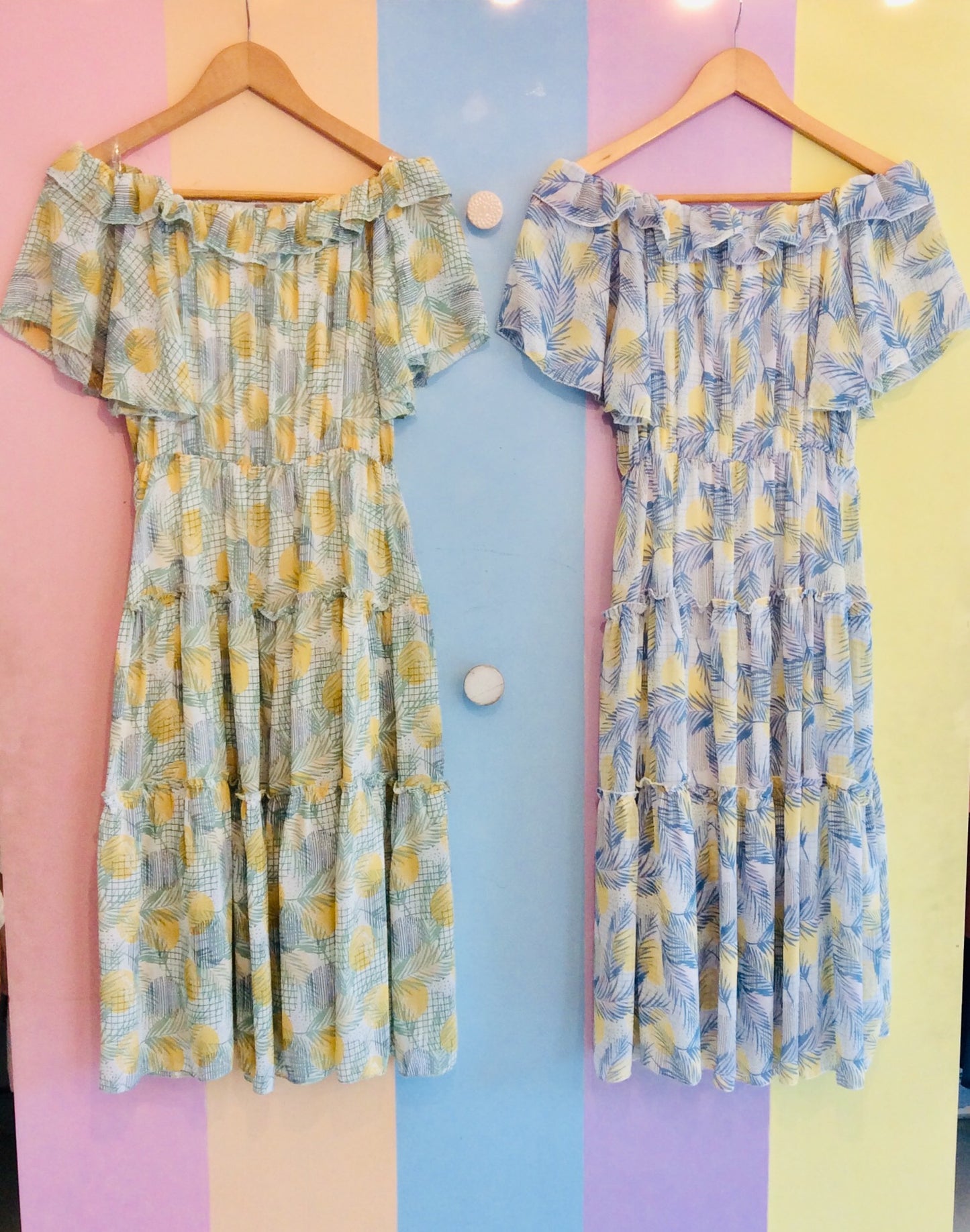 Two-Way Sabrina Layered Maxi Chiffon Dress
