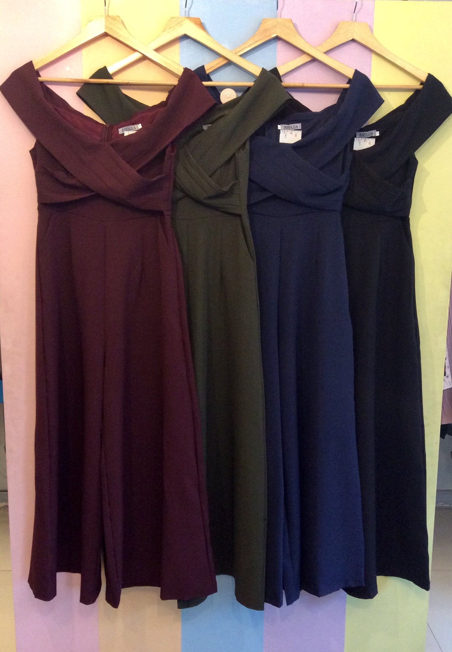 Sabrina Crisscross Jumpsuit w/ Wide Leg Pants & Pockets