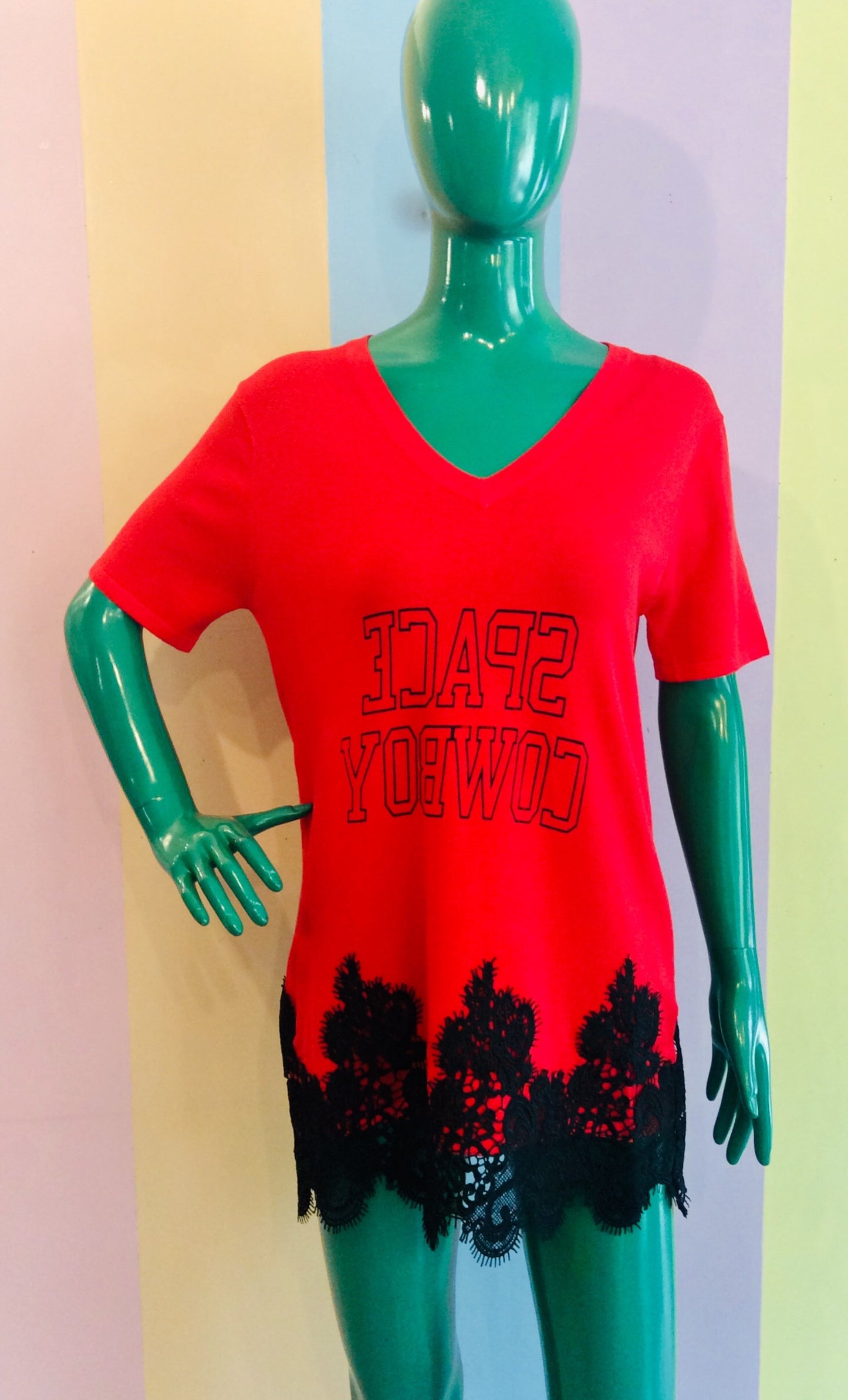 Space Cowboy Reverse Cotton & Lace Dress