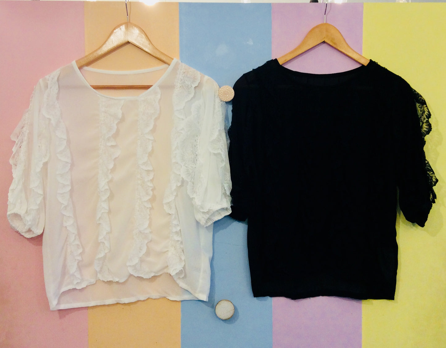Chiffon 3 Quarter Sleeves w/ Lace Ruffles '22