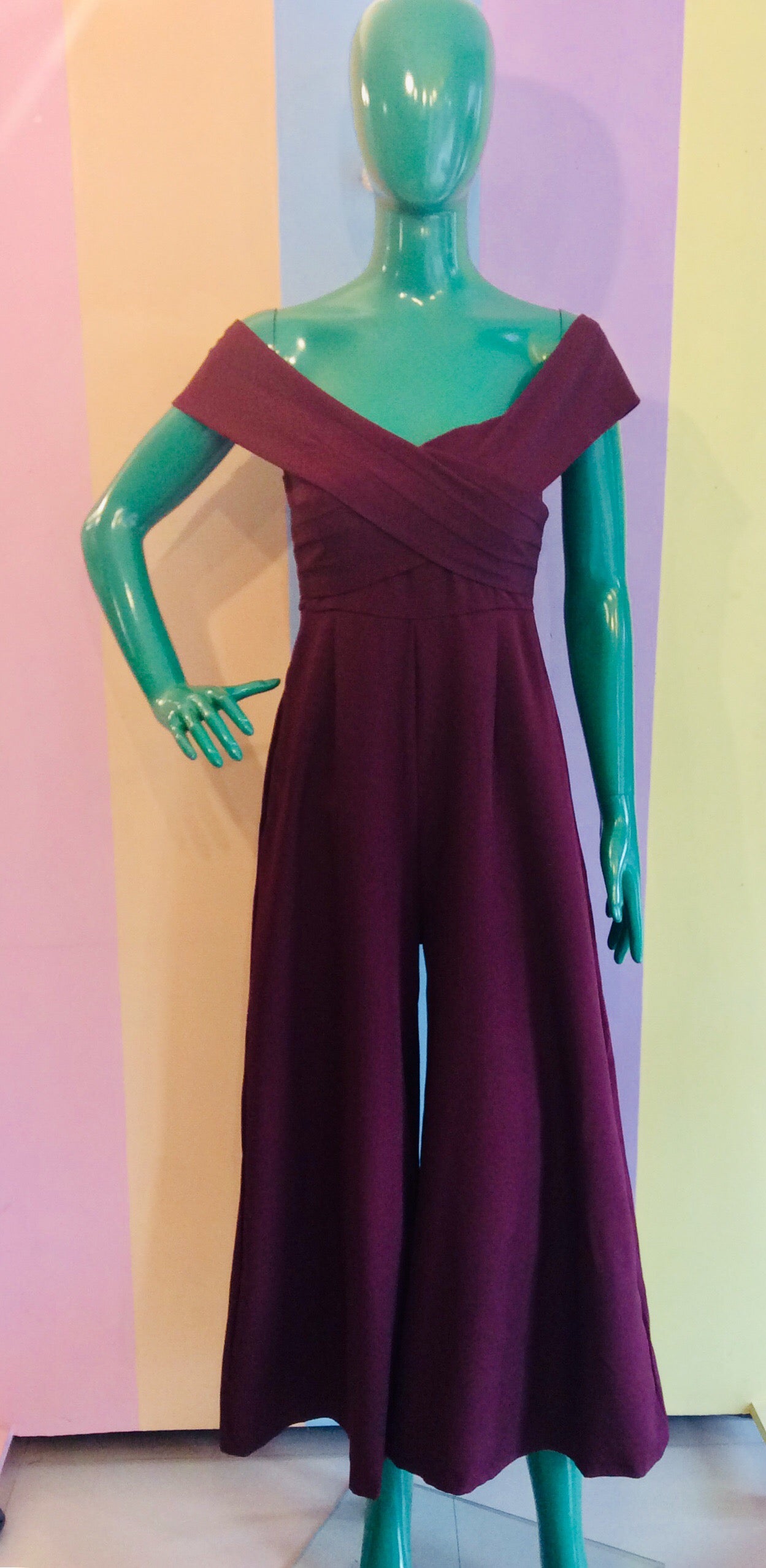 Sabrina Crisscross Jumpsuit w/ Wide Leg Pants & Pockets