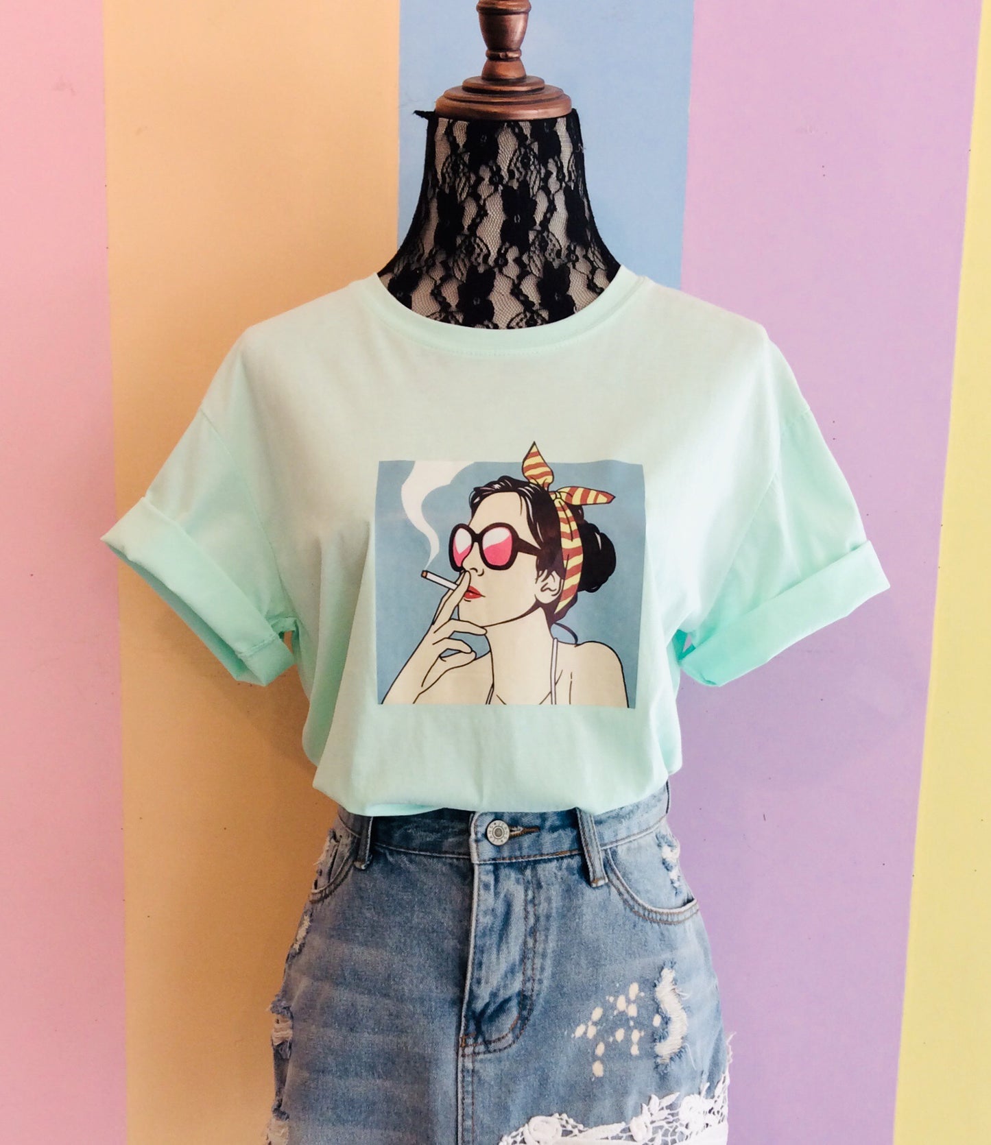Graphic Oversized Pastel Tee