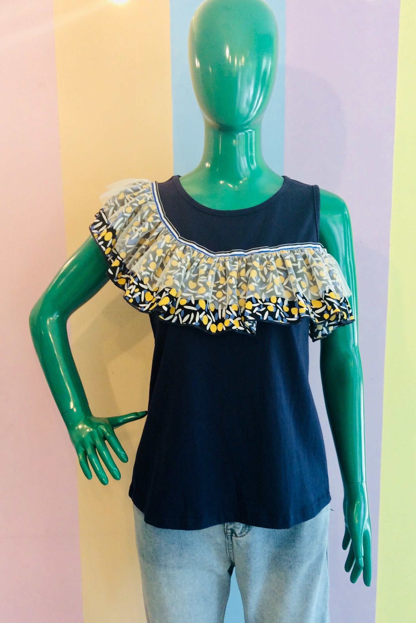 Casual & Sporty Asymmetric Top (one sleeve)