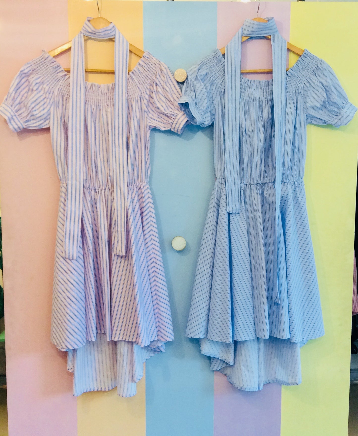 Stripe Sabrina & Asymmetric Dress Skirt w/ Matching Belt '22