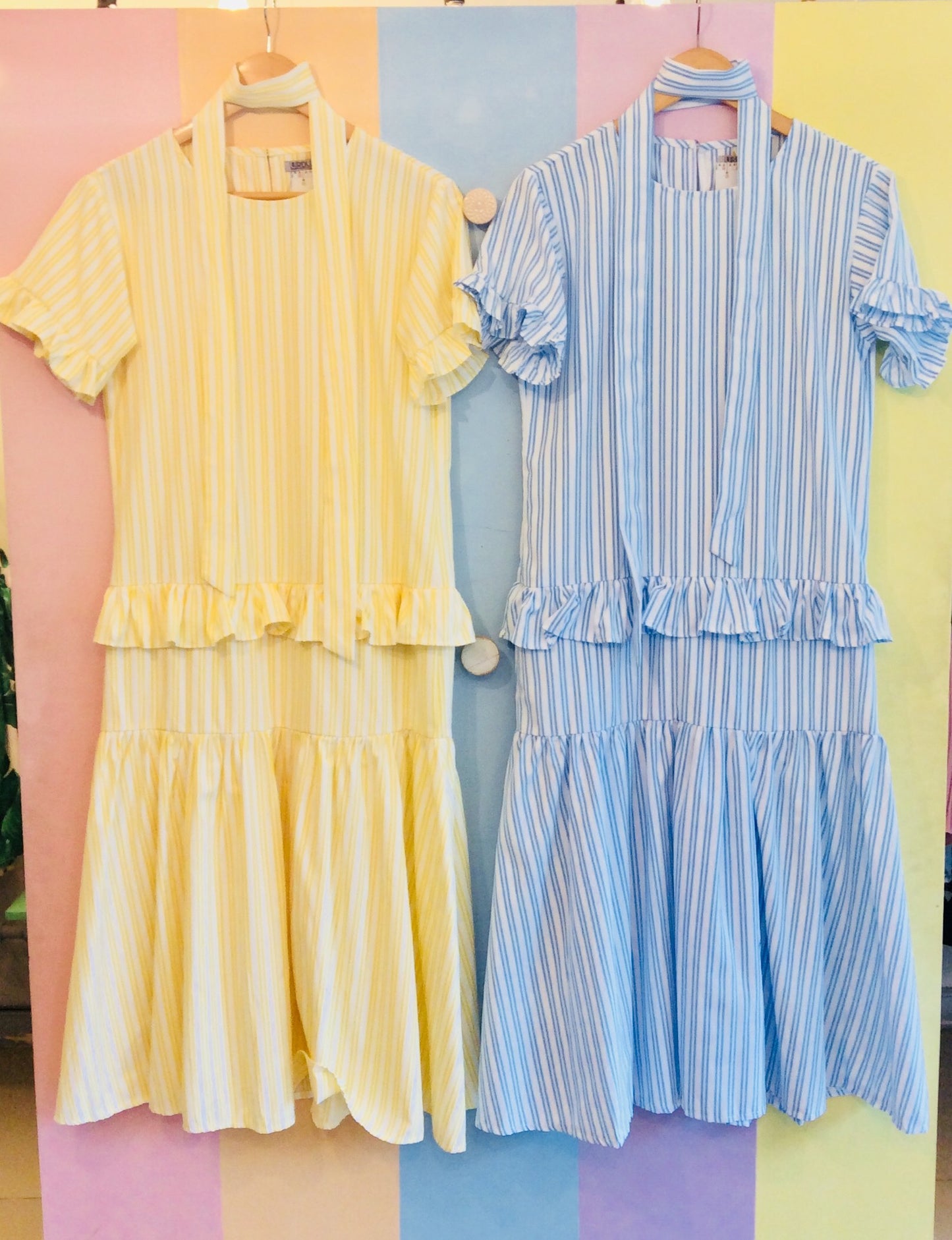 Stripe Maxi Dress w/ Ruffles