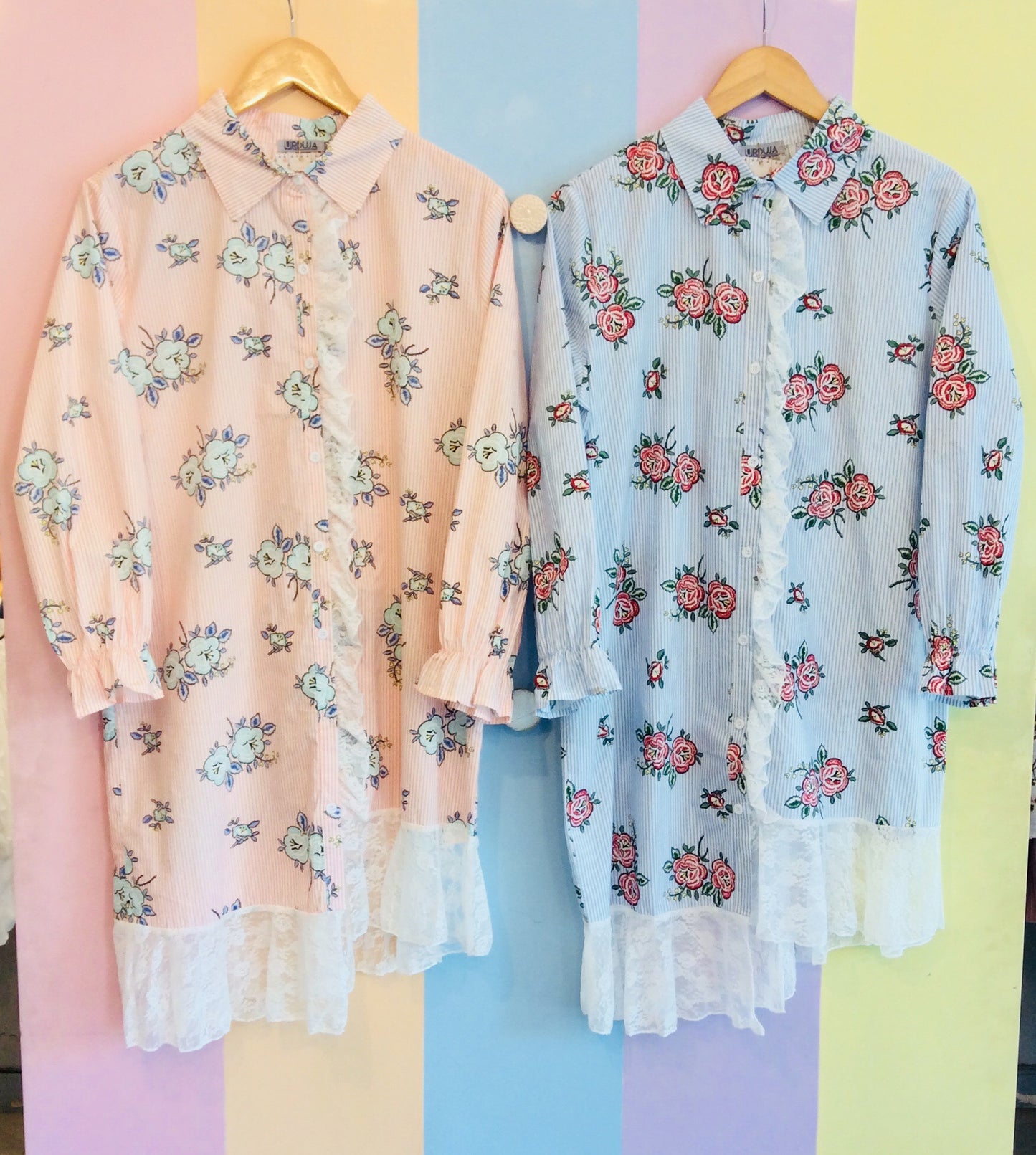 3-Way Floral & Lace Full Sleeve Polo/Dress