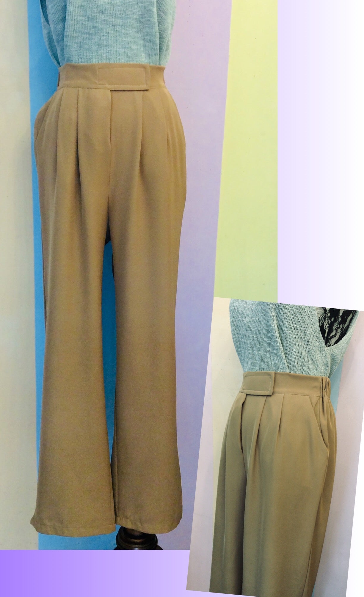 Overlap Velcro Elastic Square Pants