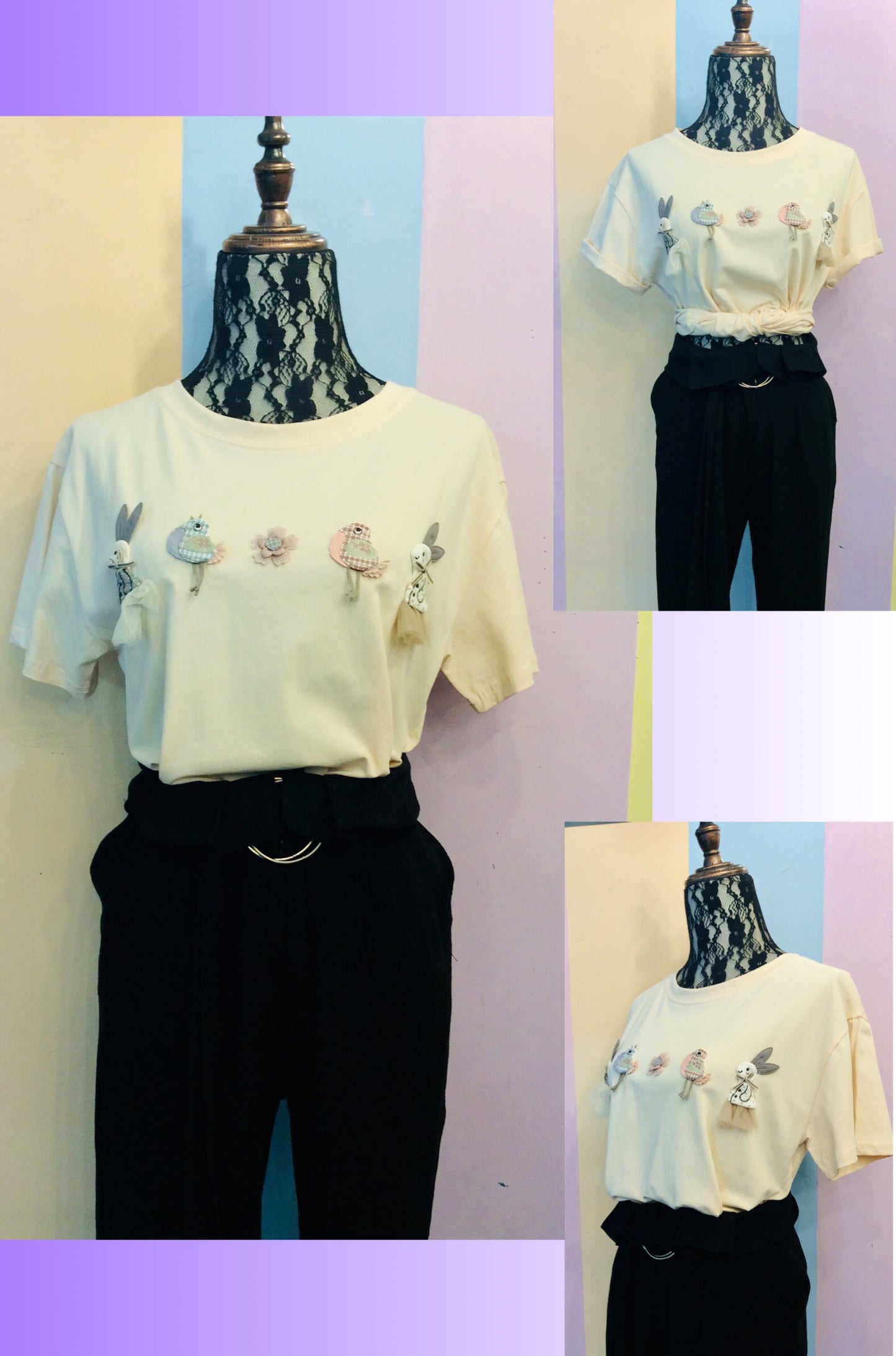 Dainty Birds & Bunny Tee