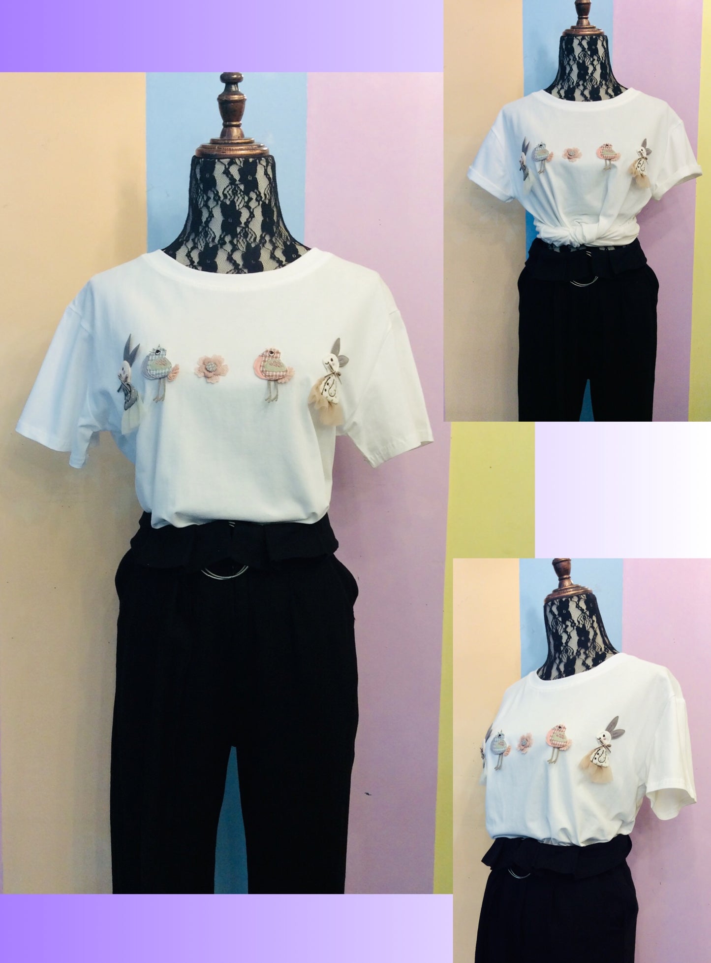 Dainty Birds & Bunny Tee