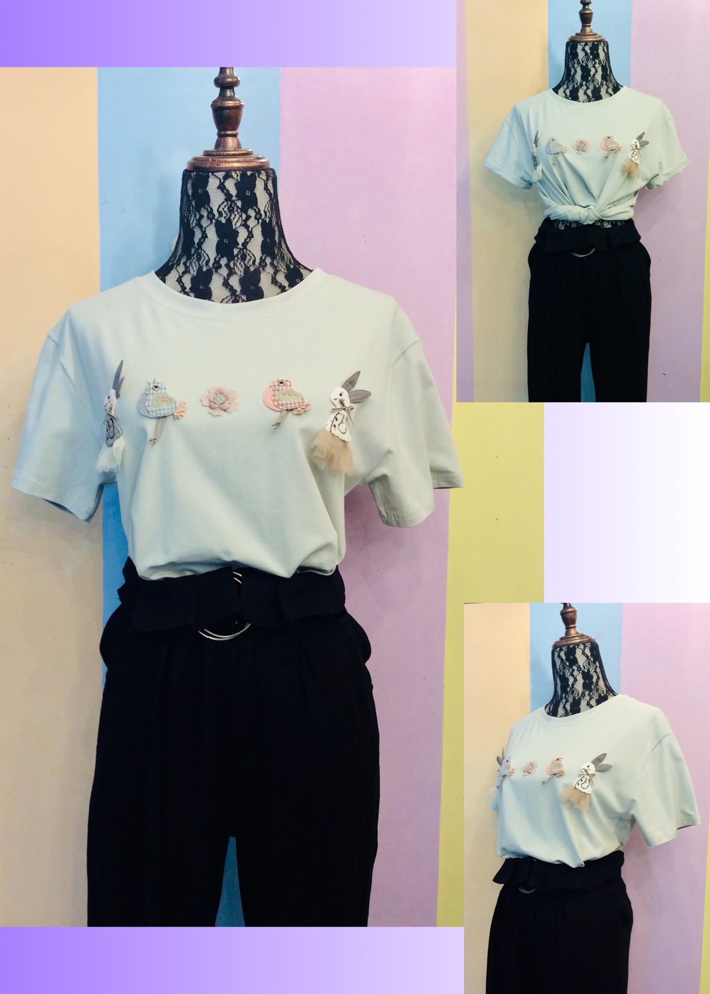 Dainty Birds & Bunny Tee