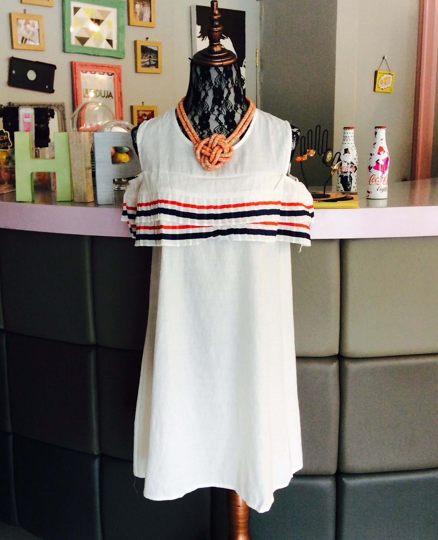 Bare Shoulder Cheerleader Dress