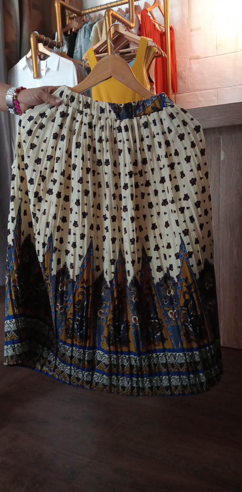 Astec Pleated Midi Skirt