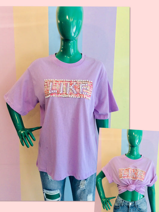 Pearl "Like" Purple Oversized Tee...