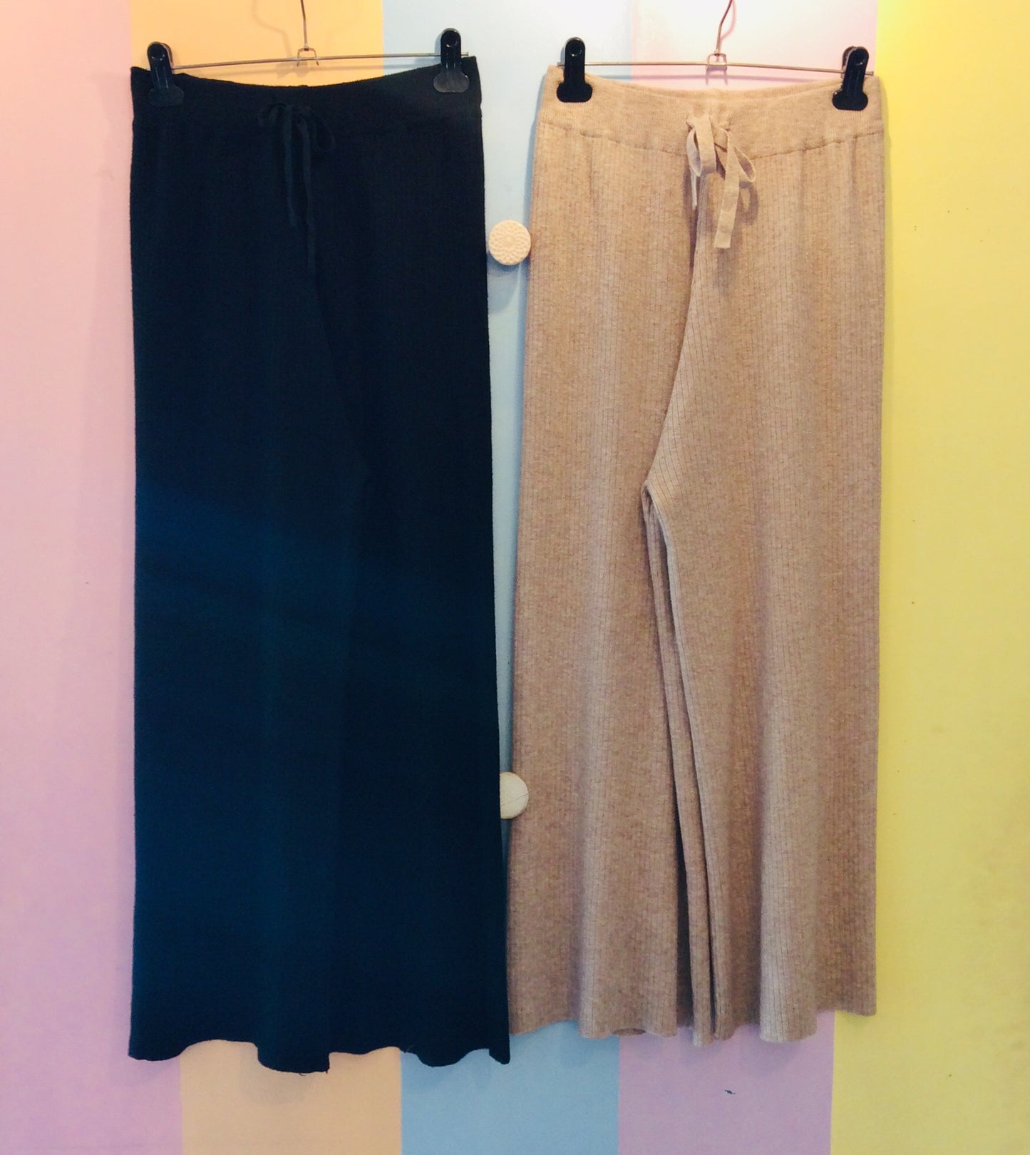 Plain Knitted Draw String Pants