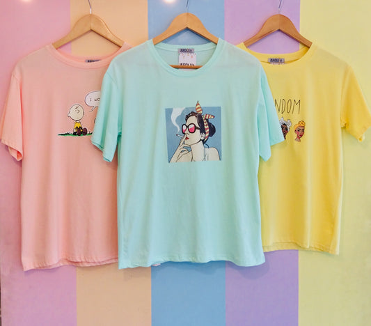 Graphic Oversized Pastel Tee