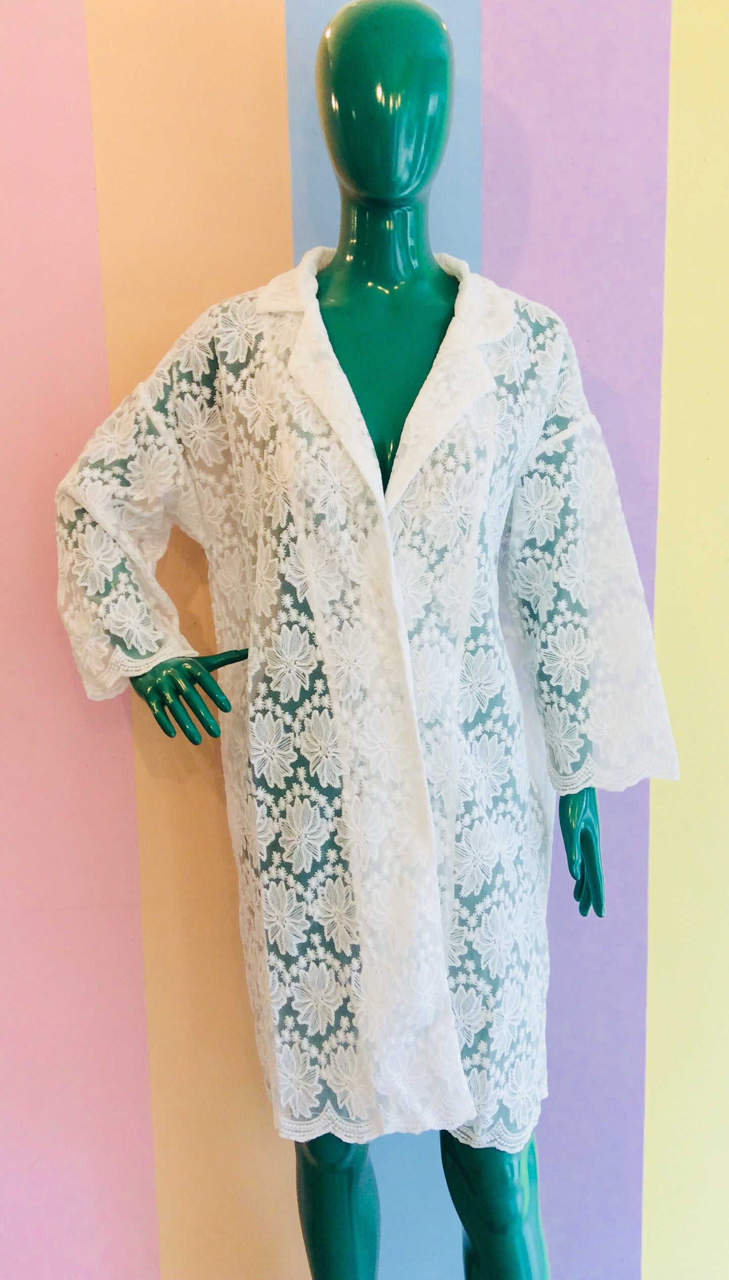 Lacy Kimono Plain Dress