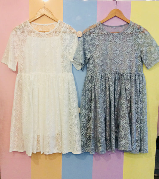 High Quality Lacy Short Sleeve Dress w/ Inner Spag Dress