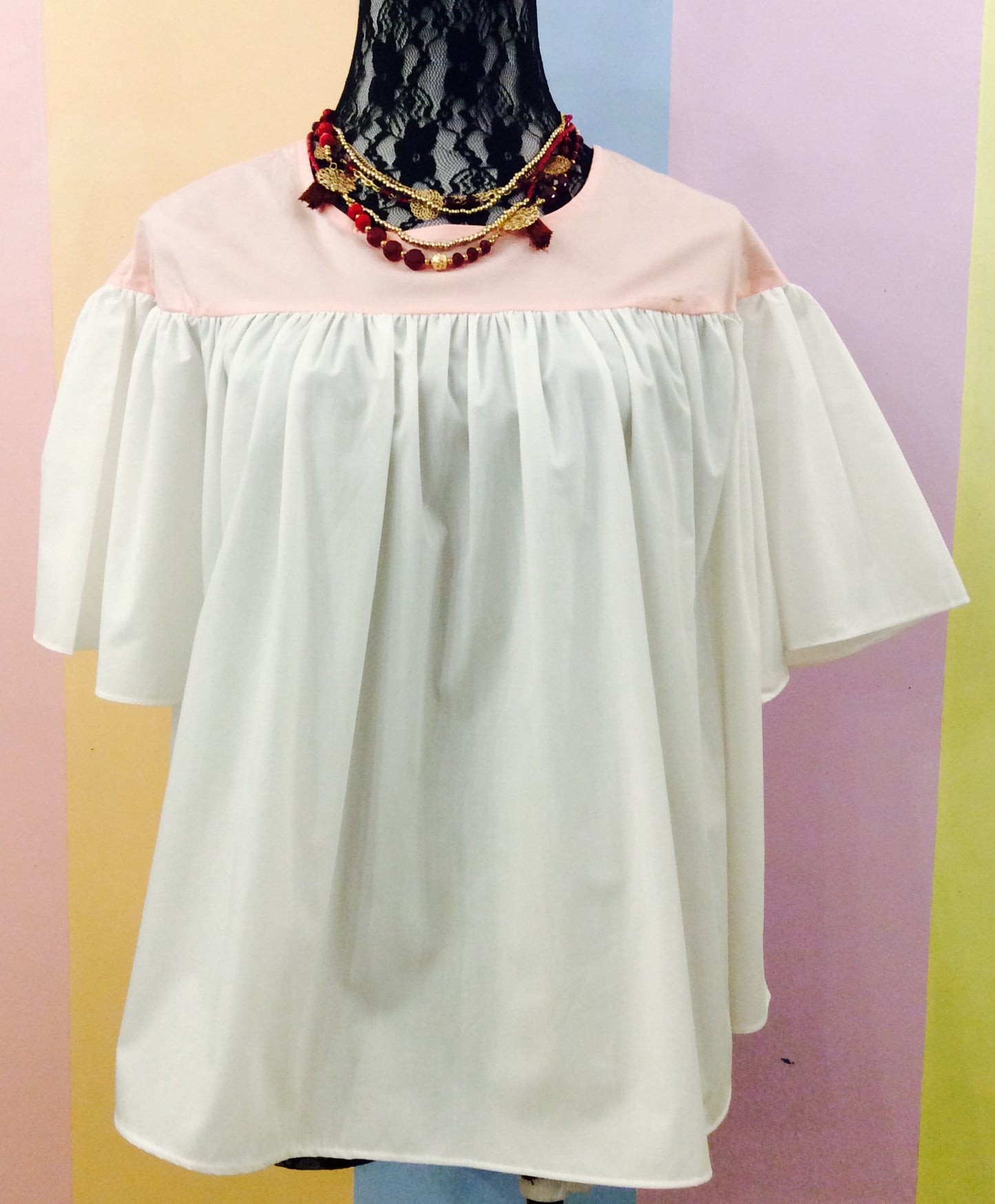 Oversized Two Tone Pastel Top '22