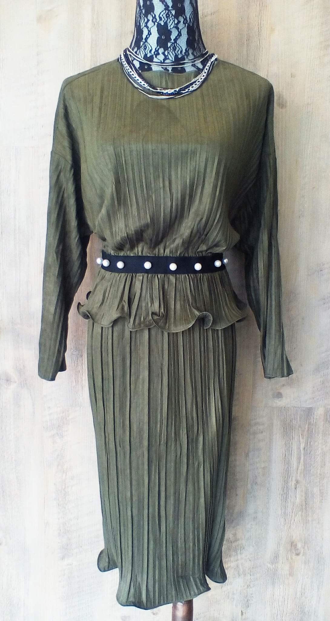 Long Sleeve & Midi Skirt