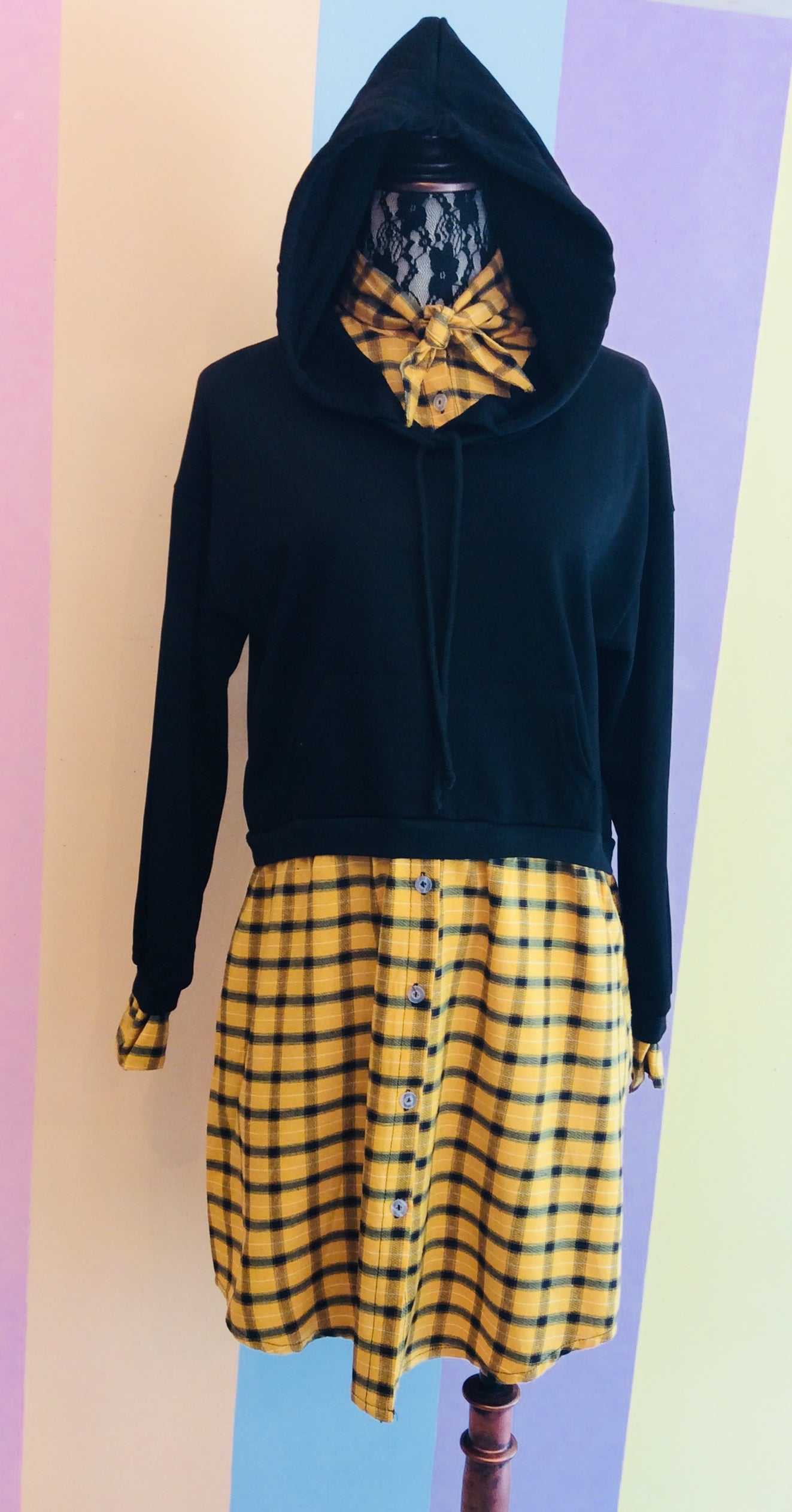 Checkered Polo & Hoody Pullover Dress Duo '22