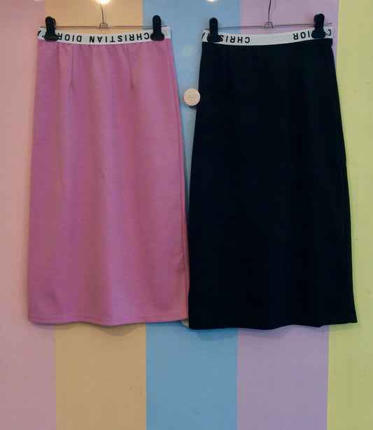 Dior Sporty Midi Skirt w/ Elastic Waist